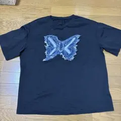 Dazy 蝶の刺繍 Tシャツ XLサイズ