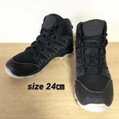美品★Colemanコールマン マウンテンシューズ トレッキングブラック黒24㎝
