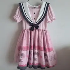 新品 サンリオ マイメロディ セーラー風 半袖ワンピース ピンクのサムネイル