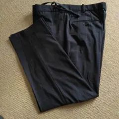 メンズスラックス　紺色チェック柄