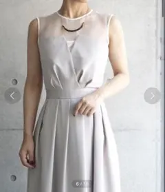 値下げしました！美品！ビスチェ風セミロングワンピースドレス