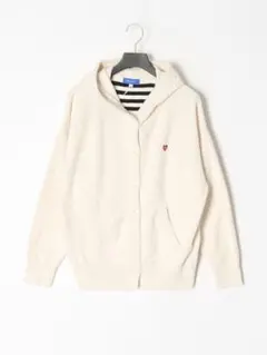 ブルーレーベルクレストブリッジ　ベルベットタッチモールフードカーディガンパーカー