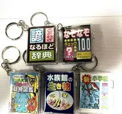 未開封　ミニチュア図鑑 豆本　キーホルダー 5種セット　ランダムのサムネイル