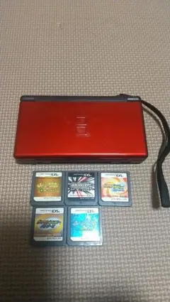 ニンテンドーDS Lite レッド ゲームカード5枚セット