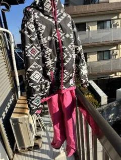 DREAM FLYスキーウェア 子ども用 140サイズ 黒/ピンク