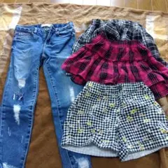 デニム、スカート、ショートパンツ2枚のおまとめ　120