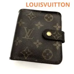 ルイヴィトン 折り財布 ジップコンパクトウォレットモノグラム LV 男女兼用