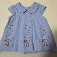 プティマイン　いちご刺繍チュニュク　80センチ