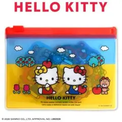 新品　サンリオ　ハローキティ&タイニーチャム　ポーチ付きフレークステッカー