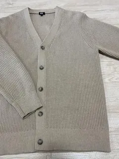 ユニクロ ミドルゲージVネックカーディガン XL ベージュ メンズ 春服