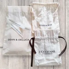 【24H以内発送!】DEAN&DELUCA ロクシタン 巾着ポーチ 3点まとめ