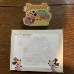 東京ディズニーリゾート　クリップ　メモ付き　ディズニーランド　トゥーンタウン