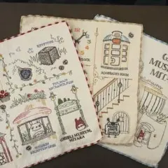ジブリ美術館 刺繍ハンドタオル 3枚セット
