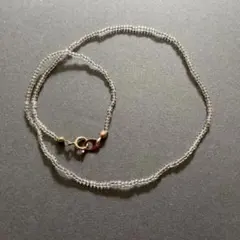 ハンドメイドネックレス　ビーズネックレス　ハンドメイドアクセサリー　クリア