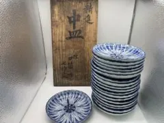 ア*マ様 中皿 10枚セット 青い花模様