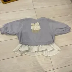 yuu⚪︎*. 様専用　petit main カップケーキ刺繍 トレーナー 80