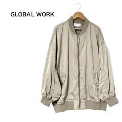 GLOBAL WORK グローバルワーク 撥水MA-1 ベージュ Lサイズ