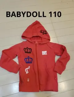 BABY DOLL☆110cm 赤 フード付きパーカーベビドベビードール