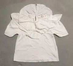 ザラZARAホワイトフリル付き半袖シャツ11-12サイズ152㎝キッズ女の子供服