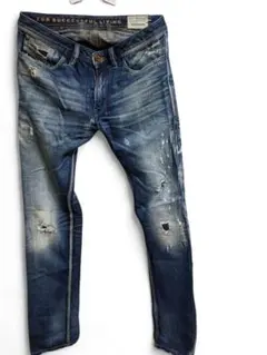 DIESELダメージ加工 ダークブルージーンズ