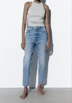 ZARA マムフィットデニム　34