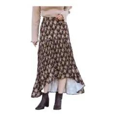 Chico   チコ　花柄イレヘムプリーツスカート　　ロングスカートのサムネイル