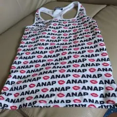 ANAP ノースリーブ タンクトップ リップ柄 ホワイトのサムネイル