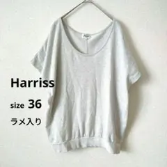 Harrissラメ半袖ドルマンカットソーグレー36Tシャツトップスハリス日本製のサムネイル