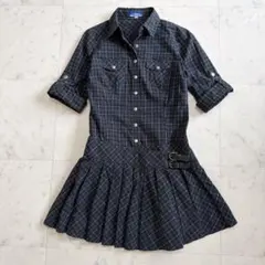 Burberry Blue label y2k シャツプリーツワンピース
