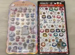 【正規品】ボンボンドロップシール・コットンパフィ スヌーピー 2枚セット