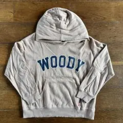 キッズ　男の子　女の子　130　ウッディ フード付パーカー ベージュ　トップス
