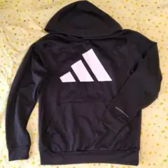 adidas AEROREADY フードトレーナー☆新品未使用☆ブラック☆160