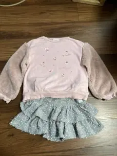 mezzo piano トレーナー キュロット セットアップ 140