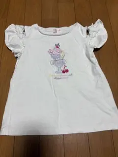 メゾピアノ ダイナーメニュー肩開き　2wayTシャツ　130