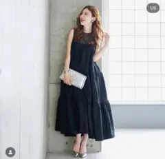 obli オーガンジードットドッキングワンピース