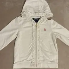 Ralph Lauren 12M Babygirls ホワイト フードパーカー