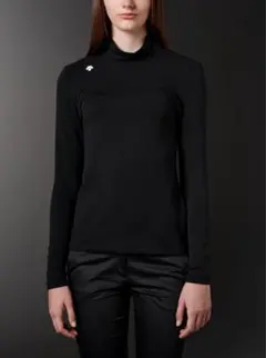 デサントゴルフ サーモ 長袖 モックネック ハイネック シャツ S ブラック 黒