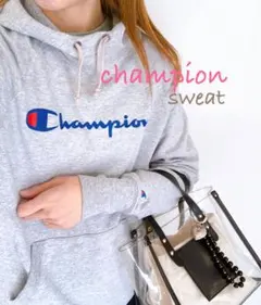 Champion スウェットパーカー グレー
