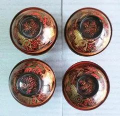 輪島塗り 金蒔絵 菓子椀 大正、昭和初期 3客 アンティーク - メルカリ