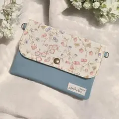 北欧　ボタニカル　通帳•お薬手帳ケース　マルチケース　2way仕様 　No388