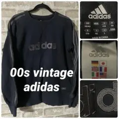 ビンテージ　00s adidas メンズL スウェット　三本ライン　アディダス