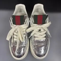 GUCCI グッチ GGエンボス シルバー スニーカー レディース 約23cmのサムネイル
