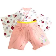 ひな祭り　袴風ロンパース　80サイズ
