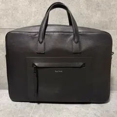 未使用級】ポールスミス ストローグレイン レザー ブリーフケース 2WAY