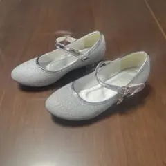 子供用シルバー フォーマルシューズ