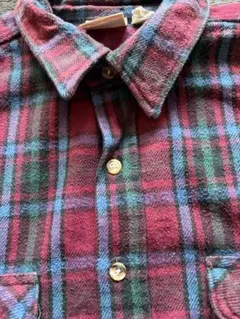 FIVE BROTHER ネルシャツ L 紫 チェック 好配色 USA製