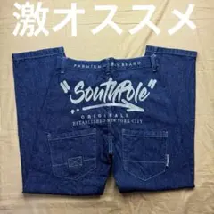 濃紺　southpole デニム　hiphop new york バック刺繍のサムネイル
