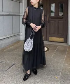 CAPRICIEUX LEMAGE チュールハイネックワンピース