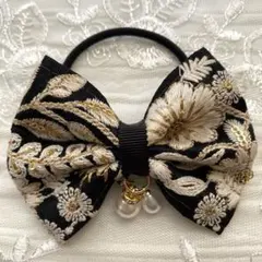 ☺️＊ゆ-しゃン＊売り切りたい様専用 ゴム交換可能　インド刺繍リボンヘアゴム