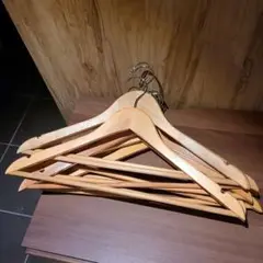 木製衣類ハンガー 10本セット